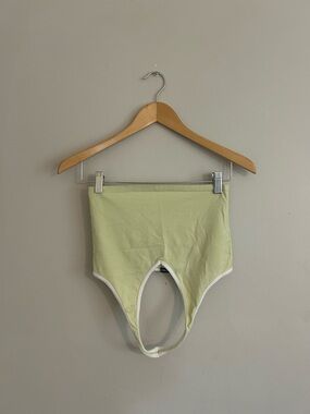 Brandy Melville Light Green Tank Top with White Trim